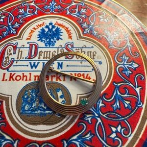 Vintage 14k Gold Pin with Emerald